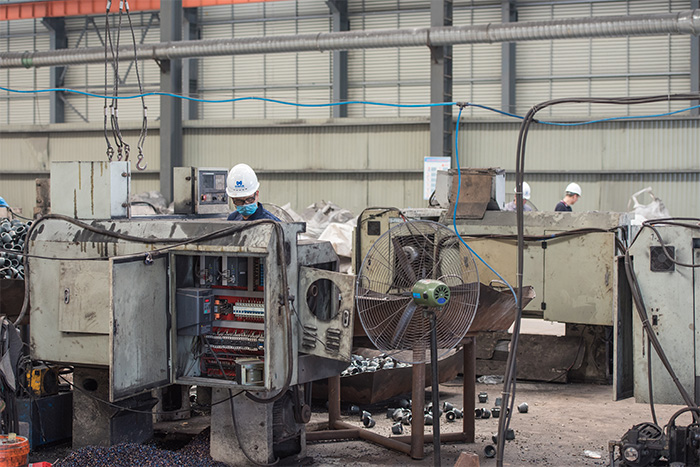 东乡县网架配件-锥头加工车间