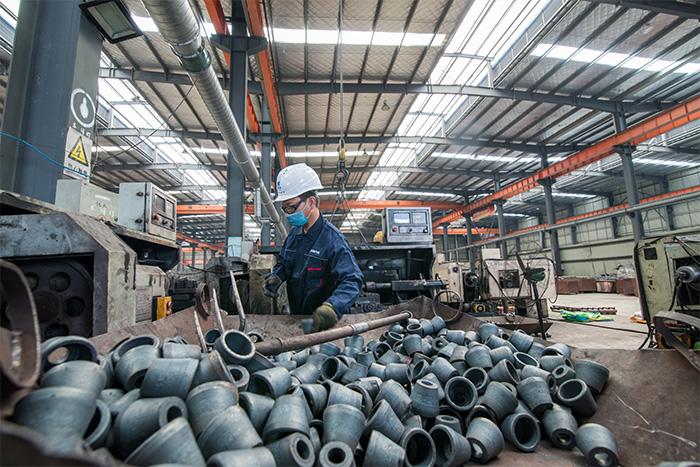 东乡县网架配件-锥头加工车间